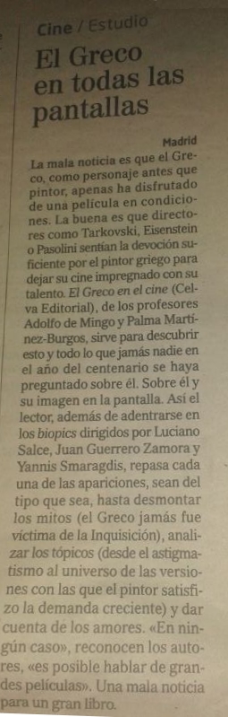 EL MUNDO
: El Greco en el cine.
