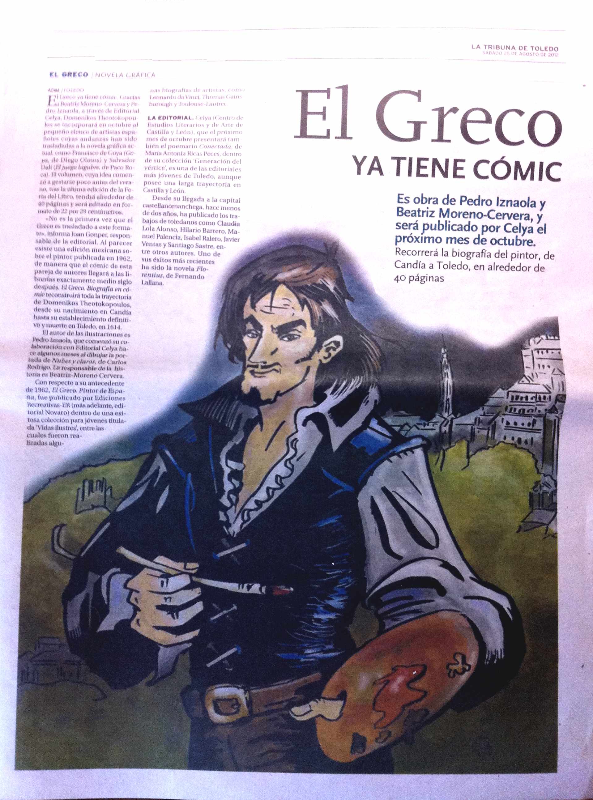 LA TRIBUNA DE TOLEDO
: EL GRECO. Novela gráfica. 
