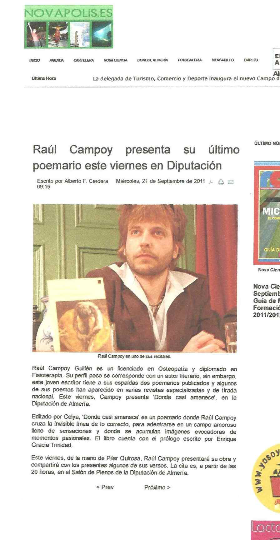 NOVAPOLIS: Raúl Campoy en la Diputación de Almería.