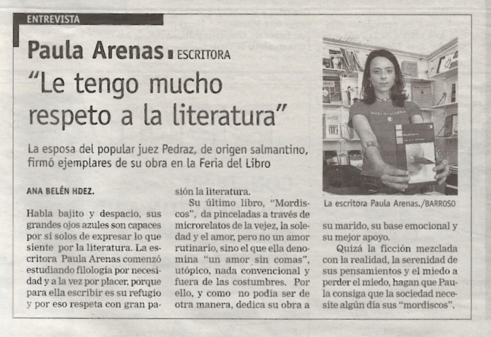 LA GACETA DE SALAMANCA: Paula Arenas y 