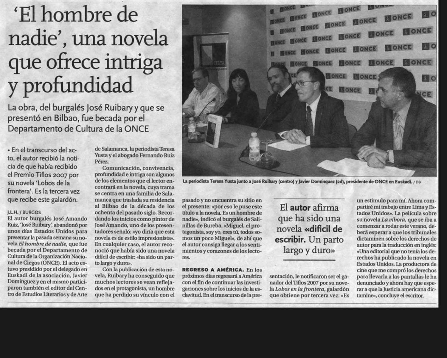 DIARIO DE BURGOS: Presentación en Bilbao de 